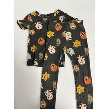 Old Navy Boys 5T Monster Print Pajama Set Short Sleeve Top Long Pants Cotton