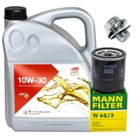 MotoröL Filter Set Febi 10W-30 5 Liter + ÖLablassschraube FüR Toyota Rav 4 Iv