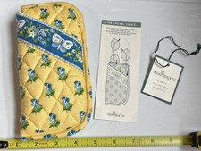 Retired Vera Bradley Soft Eyeglass Case Katherine Yellow Blue Butterfly. New.