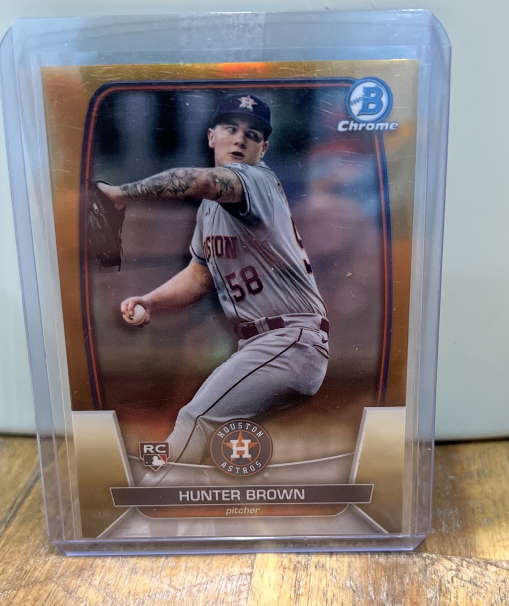 2023 Bowman Chrome - Hunter Brown #69 Gold Refractor /50 (RC)