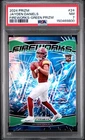 2024 PANINI PRIZM FIREWORKS GREEN PRIZM #24 JAYDEN DANIELS ROOKIE RC PSA 7