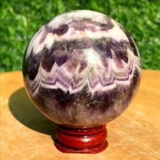 210G Rare Dreamy Amethyst Ball Crystal Sphere Specimen Mineral Energy Healing