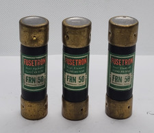 3x FUSETRON FRN-50 250V 50A DUAL ELEMENT FUSE 1WS3-5 