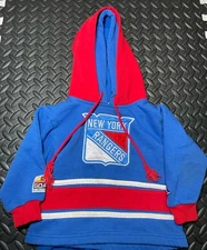 Vintage New York Rangers Toddler Hoodie Size 2T By Mighty-Mac Sport