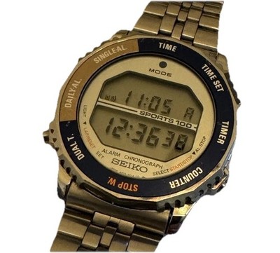 Seiko Astronaut Watch A829-6019 Rotocall Alarm Chronograph Sports