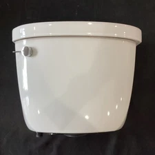 Kohler Cimarron Toilet Tank 1.28 gpf White Left-Hand Chrome Trip Lever 31615-0