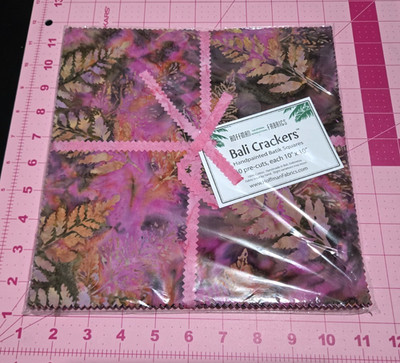 Hoffman Fabrics Bali Crackers #BC-405 Wild Berry 40 pre-cuts 10x10 hand painted