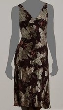 Lauren Ralph Lauren Women's Purple Metallic Jacquard Dress Size 16