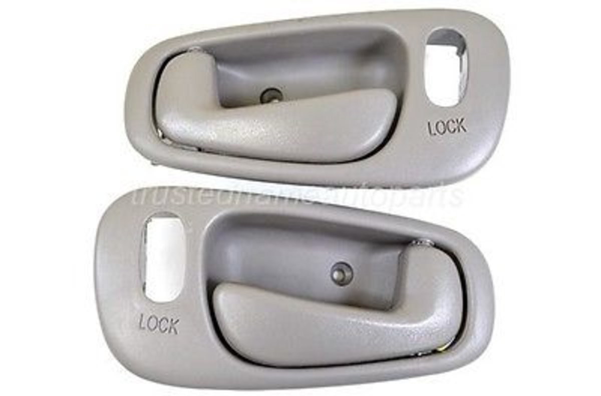 fits 1998 to 2002 Prizm Interior Door Handle Left and Right Front or Rear Gray
