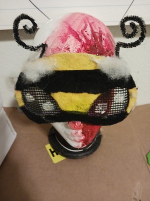 Handmade, Yellow And Black, Bumble Bee Therian Mask