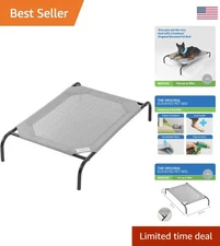 Eco-Friendly Elevated Dog Bed - Cooling & Moisture-Resistant, Medium Size