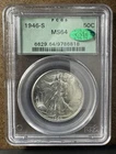 1946 S Walking Liberty Half Dollar PCGS + CAC MS64 Old Green Holder