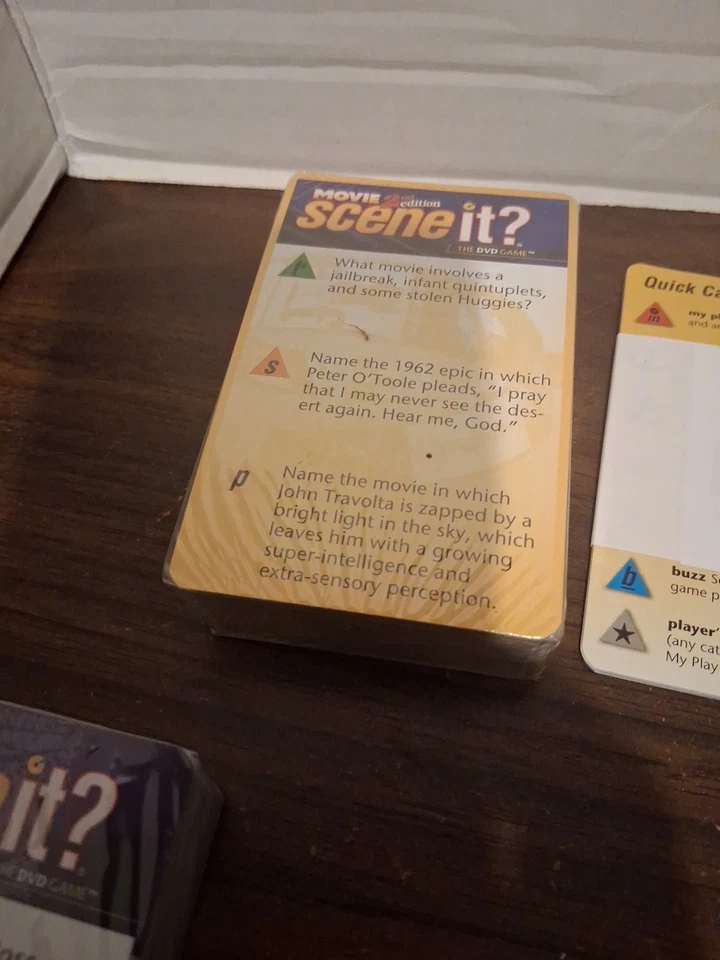 SCENE IT? Movie 2nd Edition Replacement 160 Trivia cards w/box Buzz And Categor - Image 3 of 4