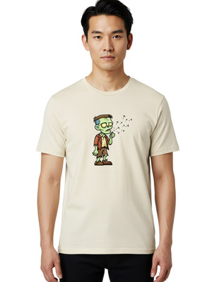 Zombie-Mosquito-Bites Mens Graphic Tee, 100% Cotton, Casual Summer Wear