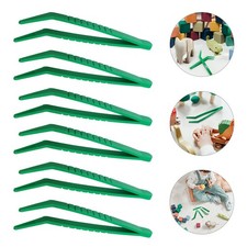 6 Pcs Curved Tweezers Plastic Tweezers for Insects Collecting Kids Tweezers