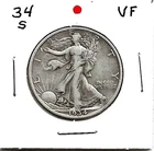 1934 "S" WALKING LIBERTY HALF DOLLAR ***VF***