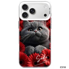 Shockrpoof Cover For iPhone 16 Pro 15 14 17 Pro Max Custom Cat Series Phone Case