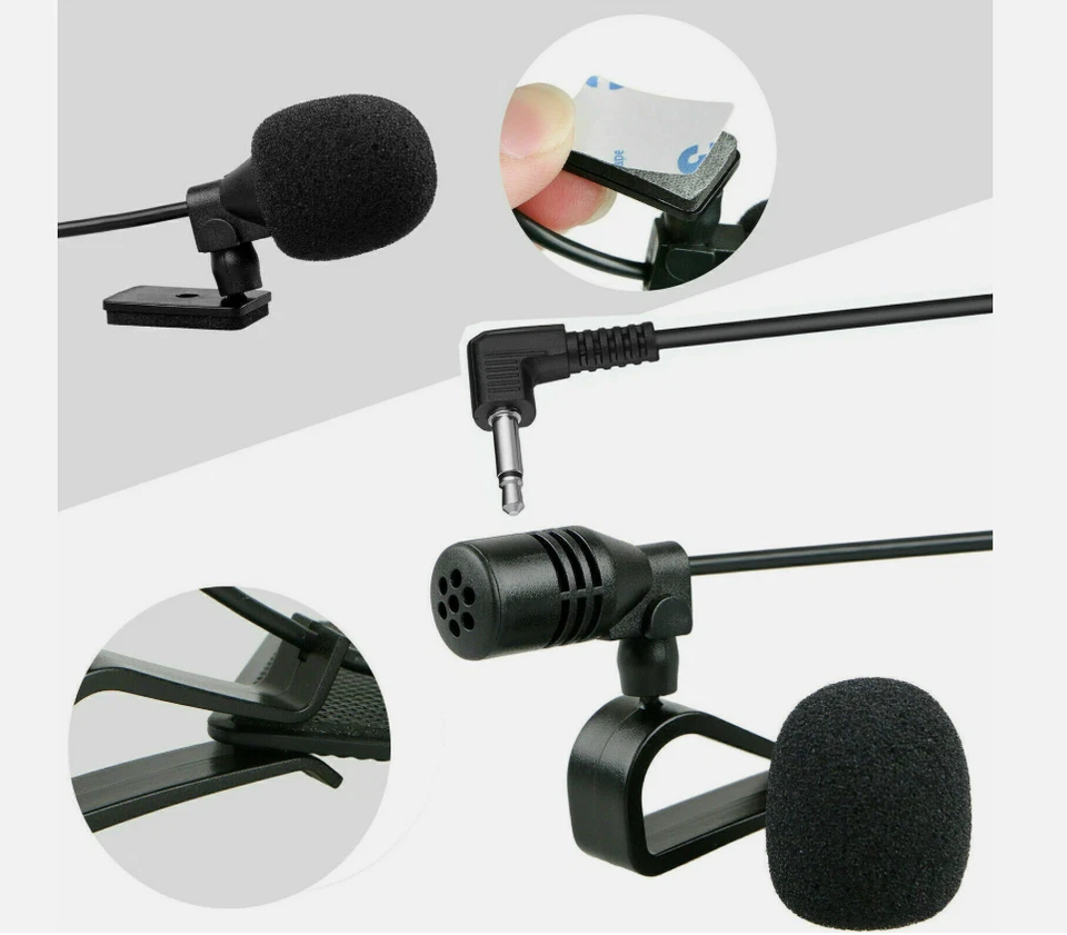 Mikrofon für Autoradio Freisprechen BT Mikro 3,5mm Jack Kenwood JVC Alpine usw. - Bild 2 von 4