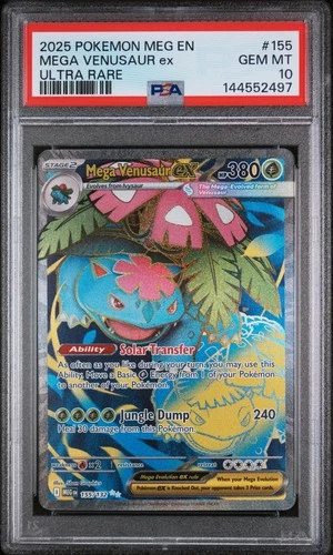 PSA 10 GEM MINT Mega Venusaur ex 155/132 Me01: Mega Evolution Holo