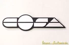 Vespa emblem lettering side hood - "COSA" - side jaw silver 1 2 125 200