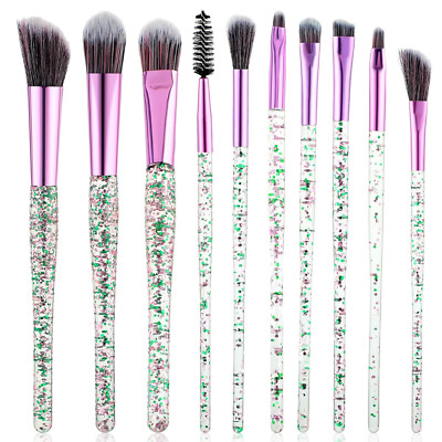 Glitzer-Kristall-Make-Up-Pinsel-Set 10-Teilig Bling Professionelle Foundation Co