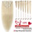 thumbnail 9 - 7pcs 15" 18" 20" 22" Clip In Remy Real 100% Human Hair Extensions Full Head N206