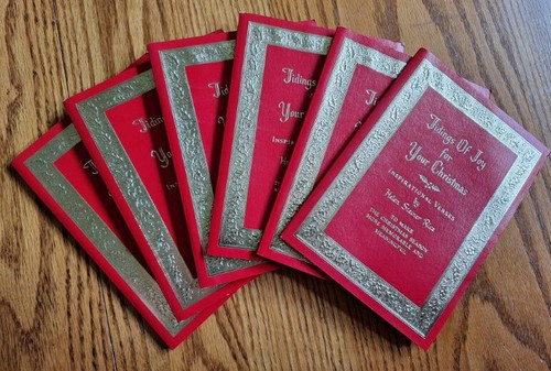 6 tarjetas de Navidad de colección Helen Steiner Rice Noticias de alegría para tu Navidad 1965 - Imagen 1 de 2