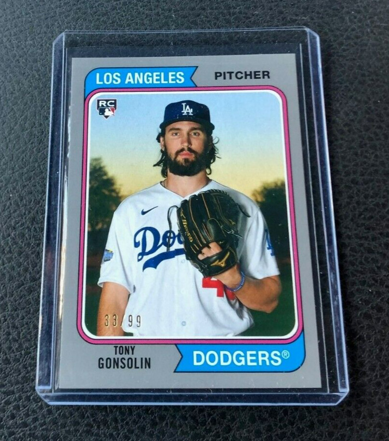 2020 Topps Archives Tony Gonsolin Rookie 1974 Topps Silver Parallel 33/99