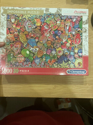 Clementoni 1000 Teile Puzzle Impossible Puzzle Jolly Christmas Rarität