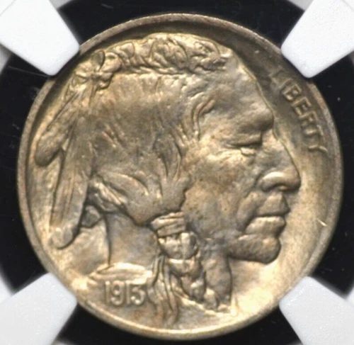 1913 TYPE 1 BUFFALO NICKEL NGC MS 64 VERY SMOOTH AND WELL DEFINED WITH NICE