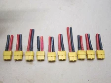 10 FEMALE XT60 CONNECTOR PLUGS 12AWG SILICONE WIRE CABLE PIGTAIL 30MM RC BATTERY