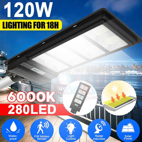 Commercial 9900000LM Solar Street Light LED IP67 Radar PIR Sensor Road Lamp+Pole - Picture 8 of 100