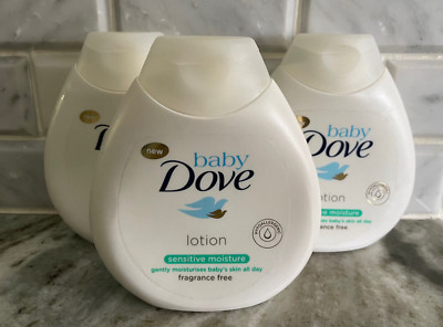 Lot of 3 Dove Baby Sensitive Moisture Lotion fragrance-Free 200 ML each
