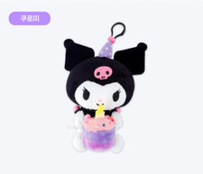 Sanrio Characters Plush Doll Birthday Cake Kuromi 13cm Keyring Bagcharm