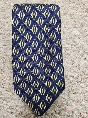 ROBERT TALBOTT ''Best of Class'' for Nordstrom Blue Gold Diamonds Silk Necktie USA