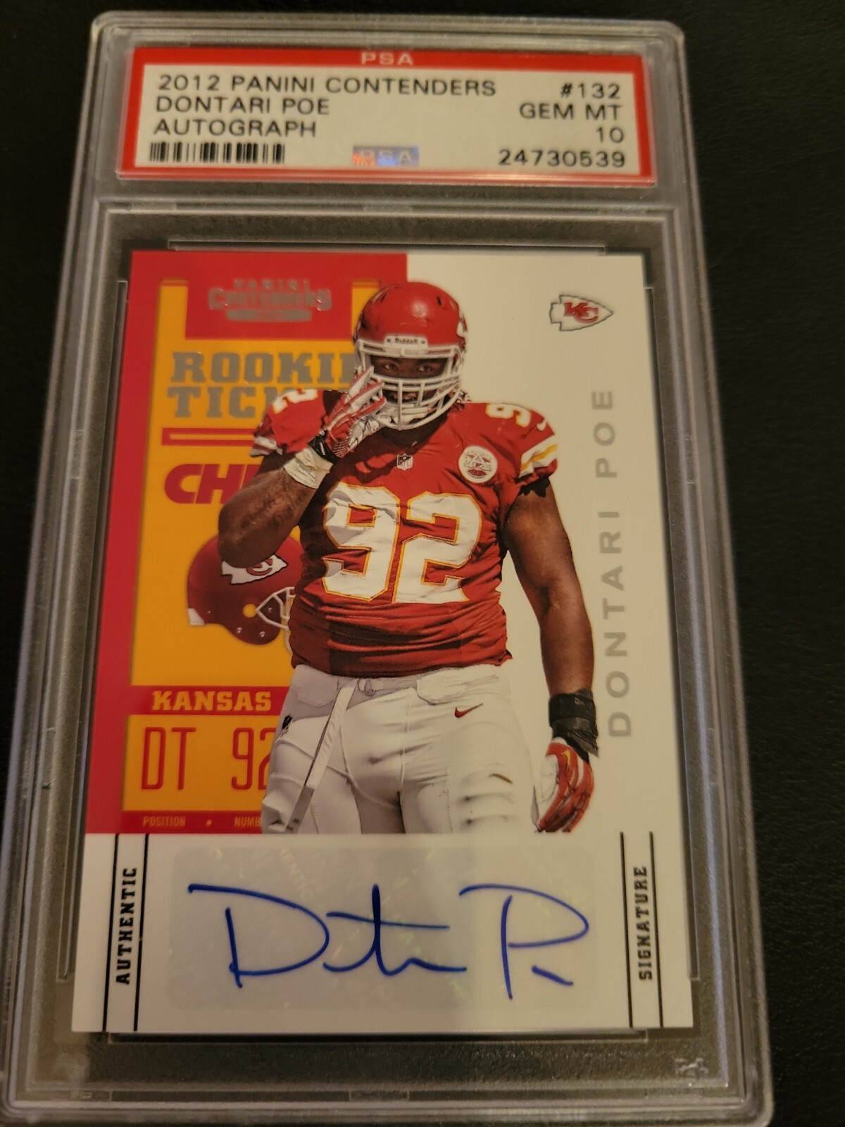 Dontari Poe Panini Contenders #132 Autograph