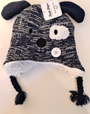 Kids First Steps By Stepping Stones 2T - 4T Dog Hat Toboggan Soft furry lining