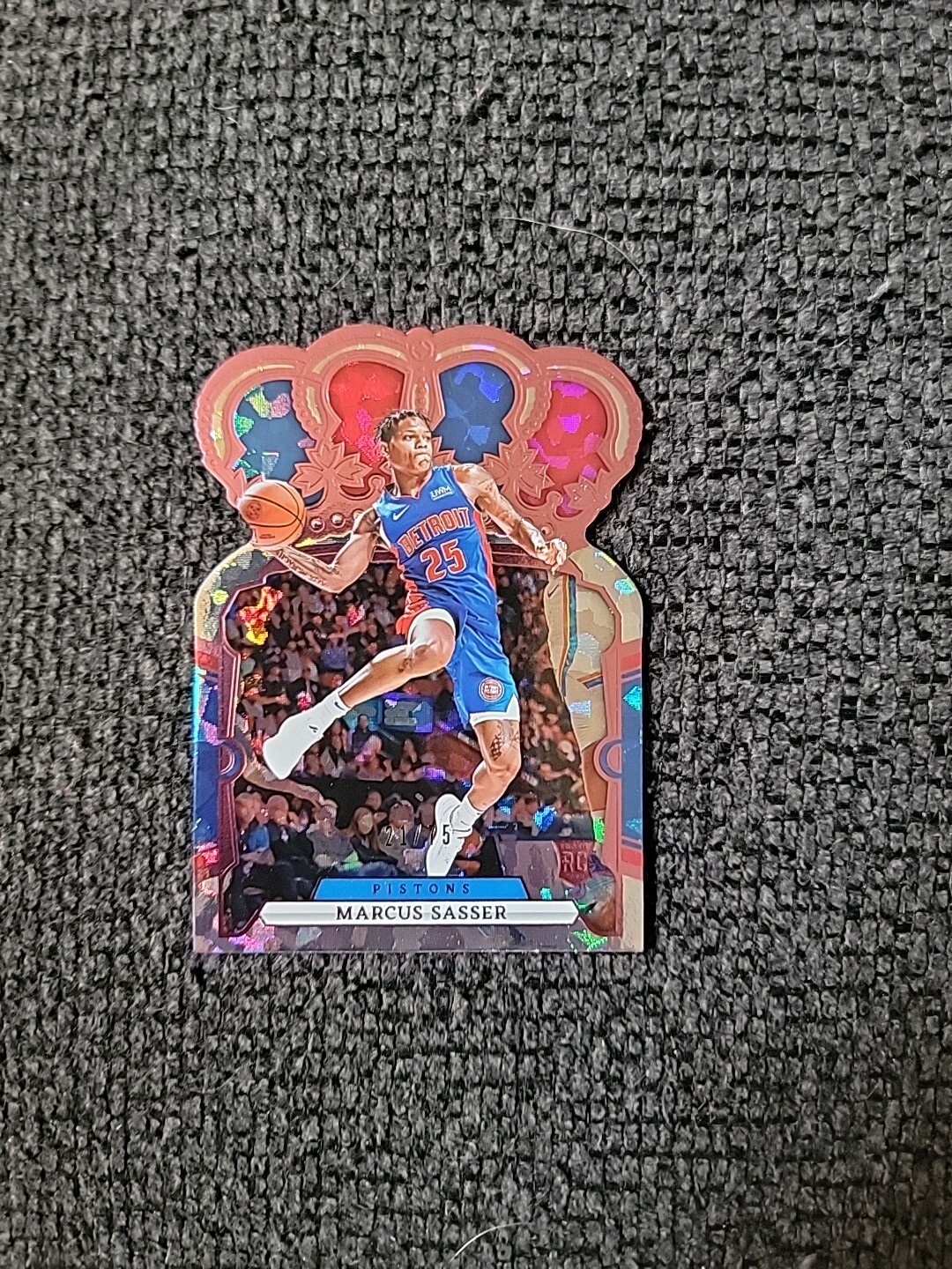 2023-24 Crown Royale Basketball Marcus Sasser Rookie Pink Crystal 21/75 SC7758