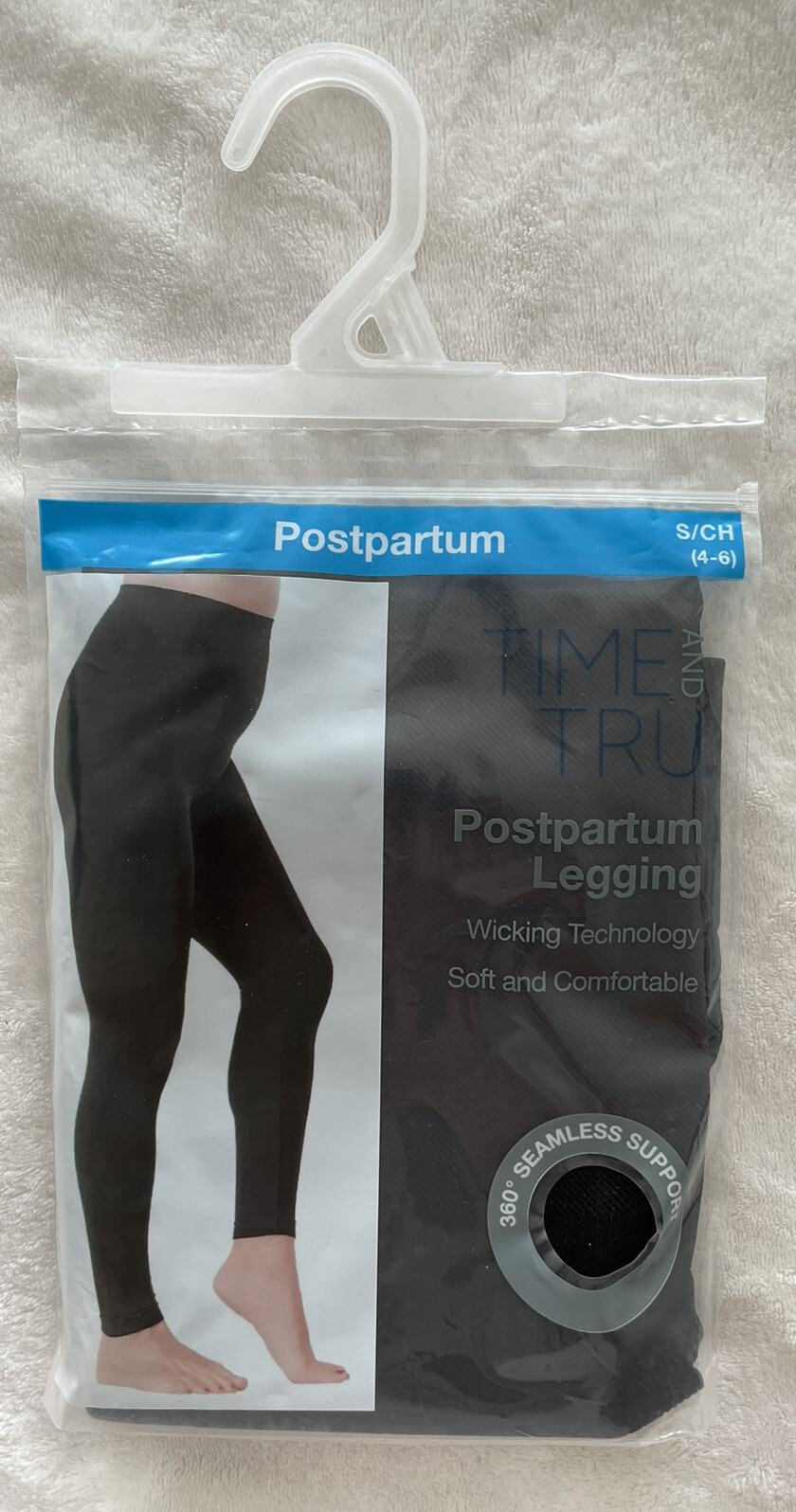 Time And Tru Womens Postpartum Support Seamless Leggings Black Size S 4-6-image