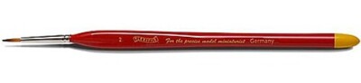 Flex-I-File 2 Size Red Sable Paint Brush - Hobby and Plastic Model Paint Brush