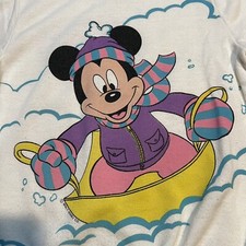 Vintage 90s Jog Togs Disney Mickey Mouse Winter Sports Sweatshirt Youth M