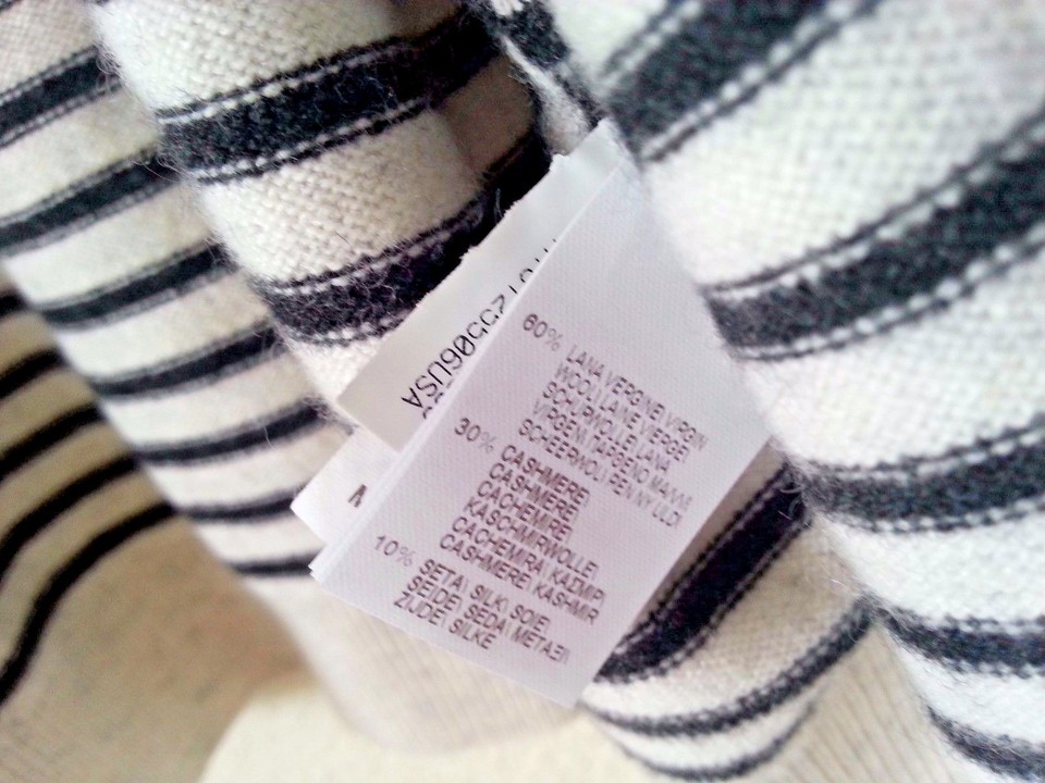Veste Cardigan Neuve Brunello Cucinelli - Laine/cachemire/soie Rayée - Taille XL - Couleur Gris/noir - Étiquette 1995 $