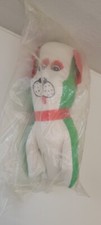 Vintage Genie Carnival Prize 7" Tall Dog Puppy Green MCM Never Opened Taiwan