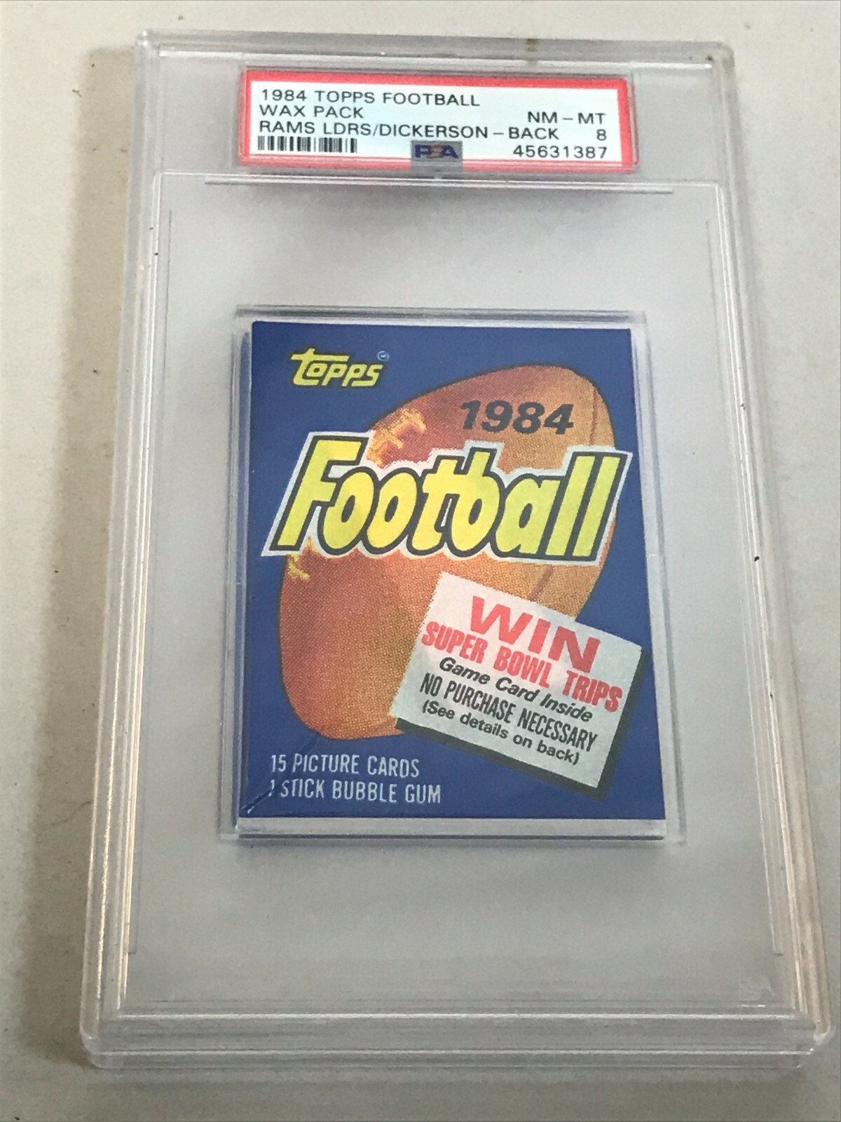 1984 Topps Football PSA 8 Unopened Graded Wax Pack Dickerson Rc | eBay