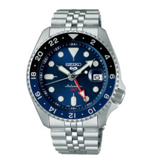 Seiko 5 Blue Dial Silver Tone Automatic Stainless Steel Men's Watch SSK003