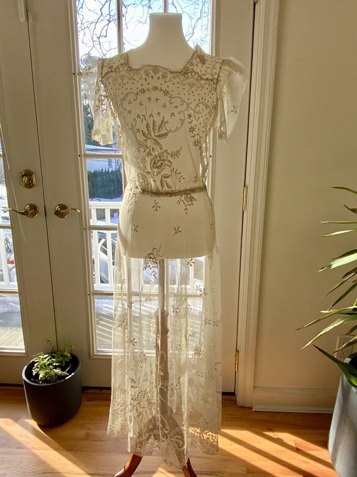 1930s Lace Dress - Vintage Afternoon Dress - M - … - image 8