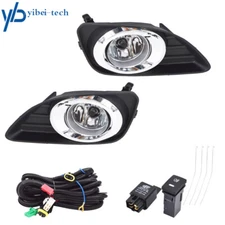 Pair of Driving Fog Lights Lamps w/Cover&Switch Kits For 2010-2011 Toyota Camry