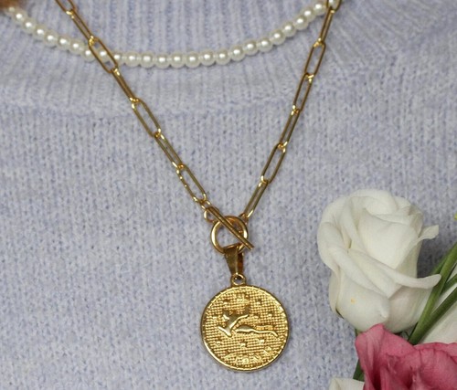 Sternzeichen Halskette gold Tierkreiszeichen Zodiak unisex Kette Frauen Männer - Bild 2 von 7