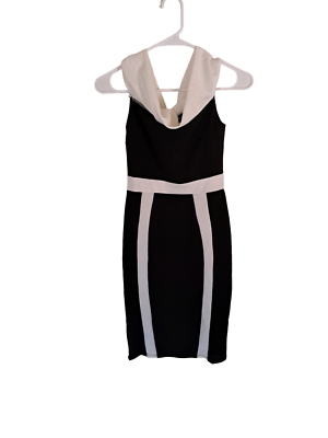 FASHION NOVA White and Black Poetry Off Shoulder Stretch Summer Dress size Small