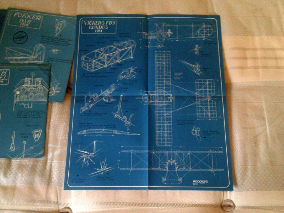 Aeroplane Monthly Blueprint plans Job Lot 7 Sopwith Camel Fokker DVII Triplane - Image 4 of 4